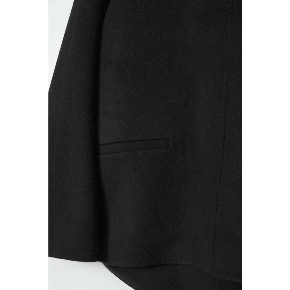 NEW, COS Double-Faced Wool Blouse in Black Size 4 #W128 - Picture 4 of 11